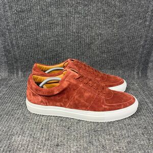 Mr Porter P Larry Red Suede Casual Shoes Low Top Lace Up Italy Mens Size 12